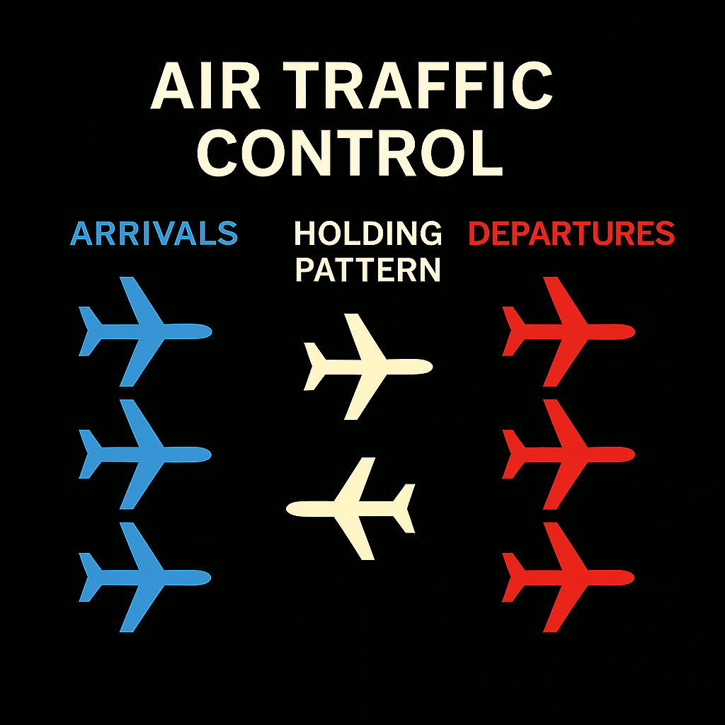 Air traffic control grouping analogy