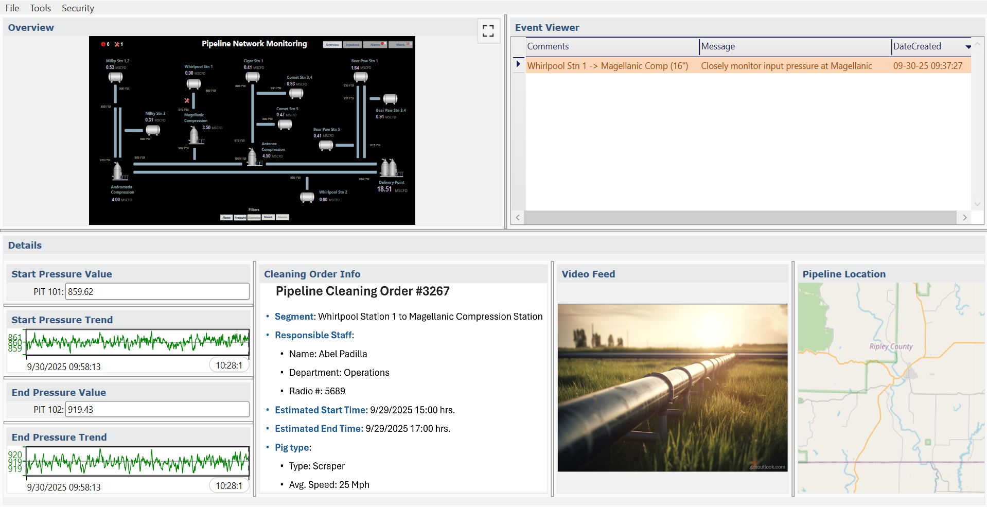 Full drill-down view with detailed panes