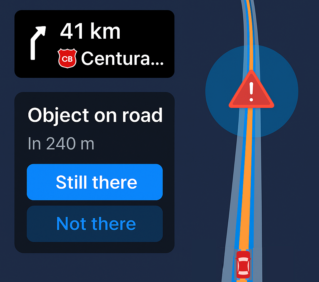 GPS road hazard warning